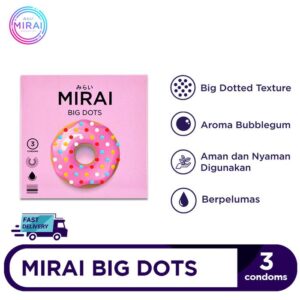 Mirai Kondom Big Dots - 3 Pcs