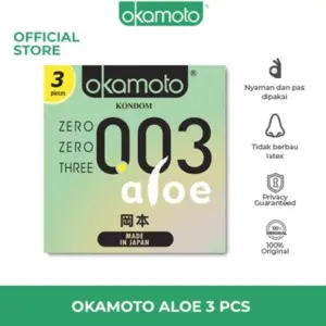 Okamoto Kondom Aloe - 3 Pcs