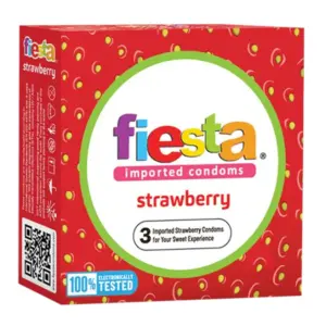 Fiesta Kondom Strawberry - 3pcs