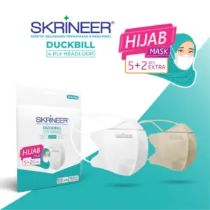 Skrineer Duckbill Mask '5+2S 4Ply Headloop White-Mix Colour