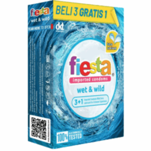 Fiesta Kondom Wet & Wild - 3+1 Pcs