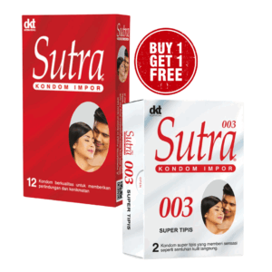 BUY 1 Get 1 Free – Sutra Kondom Classic 12 Pcs + Sutra Kondom 003 2 Pcs