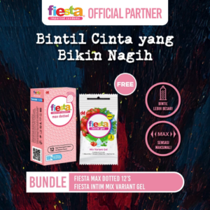 Fiesta Kondom Max Dotted - 12 Pcs + Intim Mix Gel